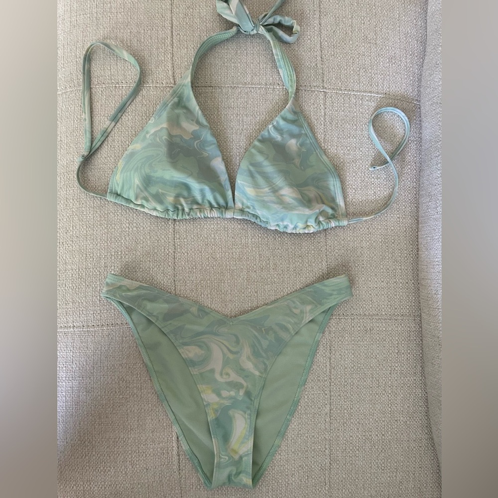 Hollister Green Marble Bikini